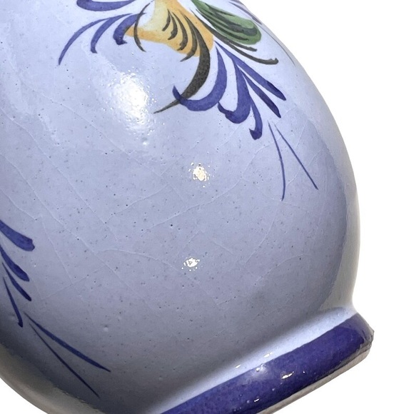 Vintage 1950s Signed Alcobaca Vestal Portugal Pottery Art Bud Vase Hand Painted - Picture 9 of 10